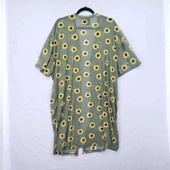 Maternity Love Beachy Boho Mesh Sheer Cover Up Cardigan Sunflower Size M - Picture 13 of 15